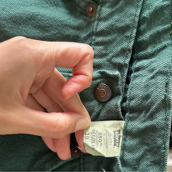 Levi’s orange label rare vintage forest green denim jeans 24 - Picture 4 of 8